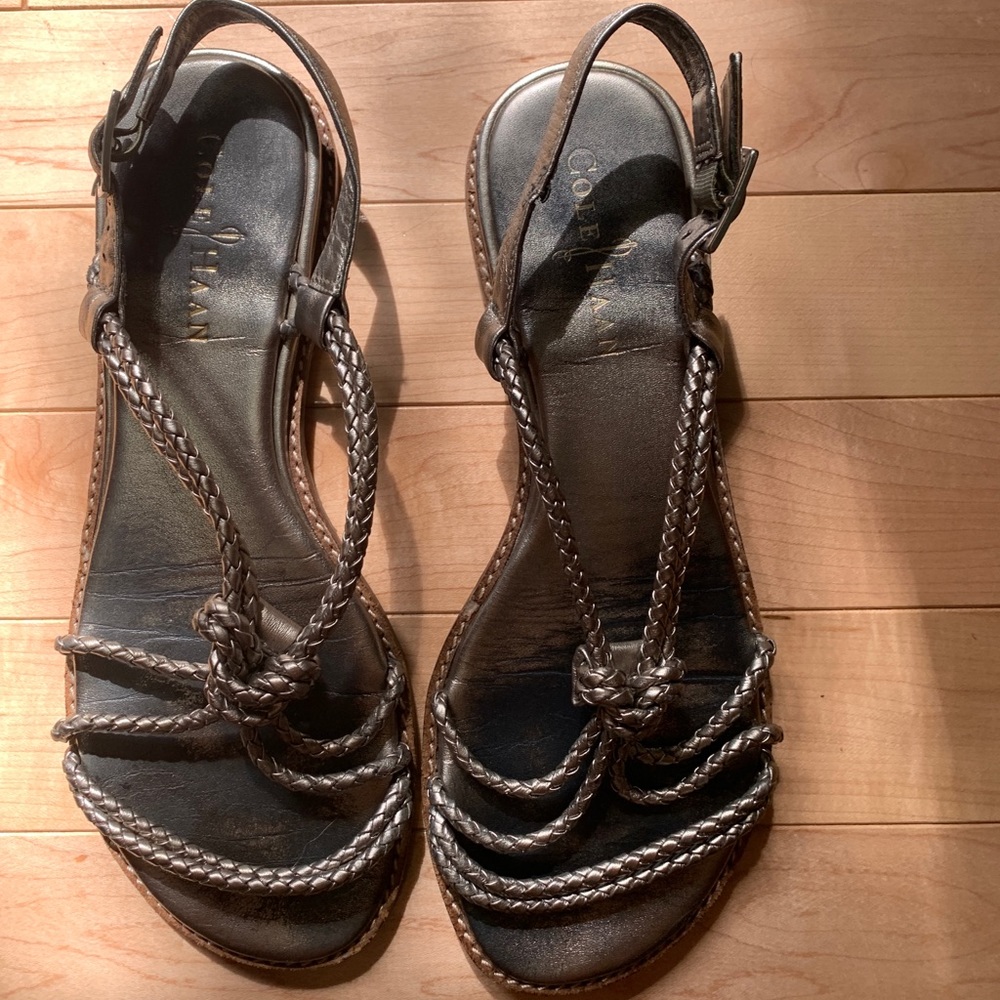 Cole Han Silver Sandles